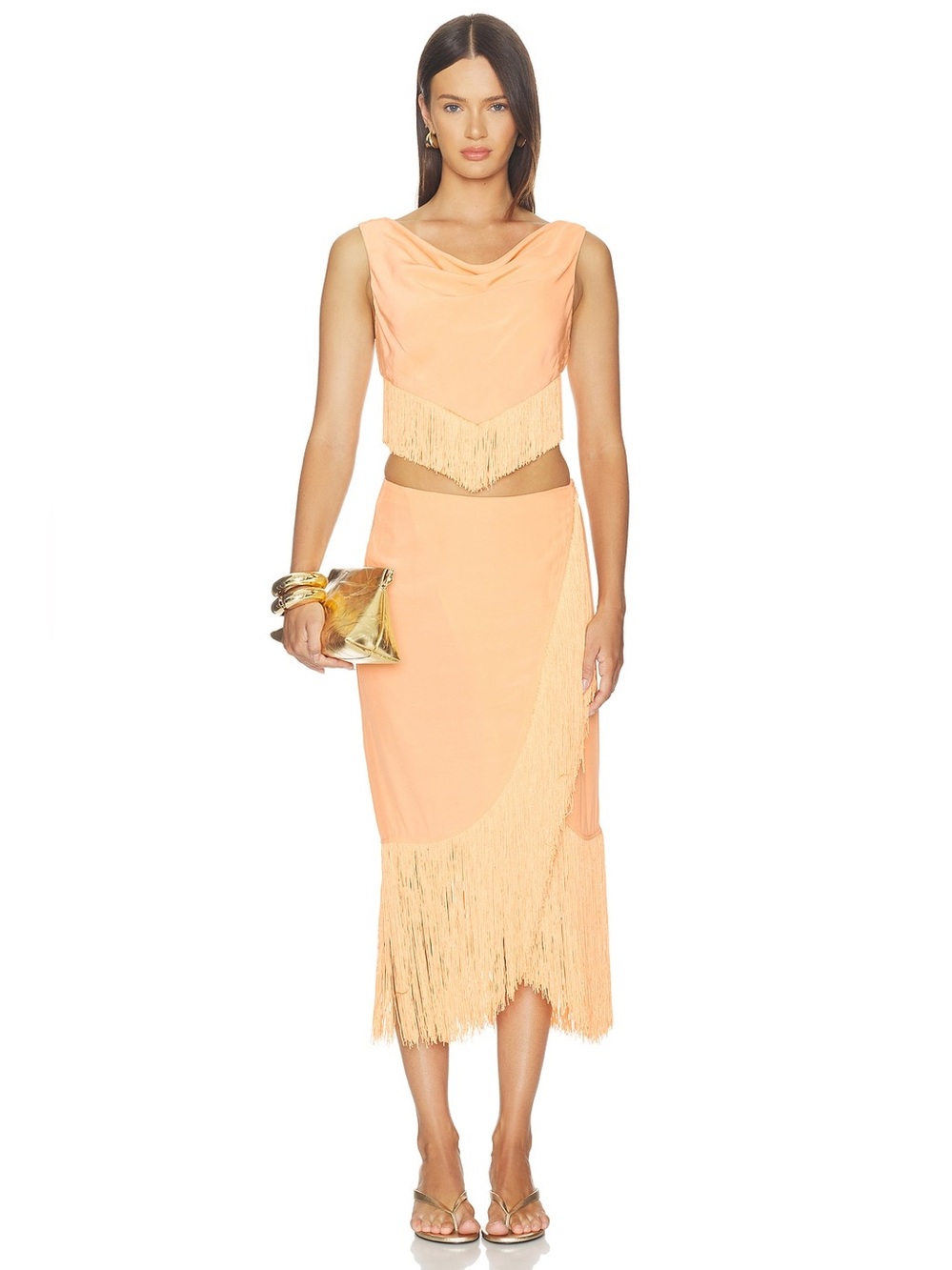 NWT Lovers & Friends Silvia Skirt in Sunset Orange